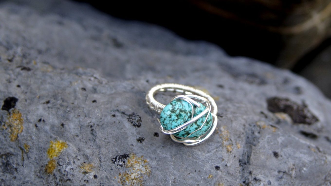 Ring Calypso met turkoois en zilver